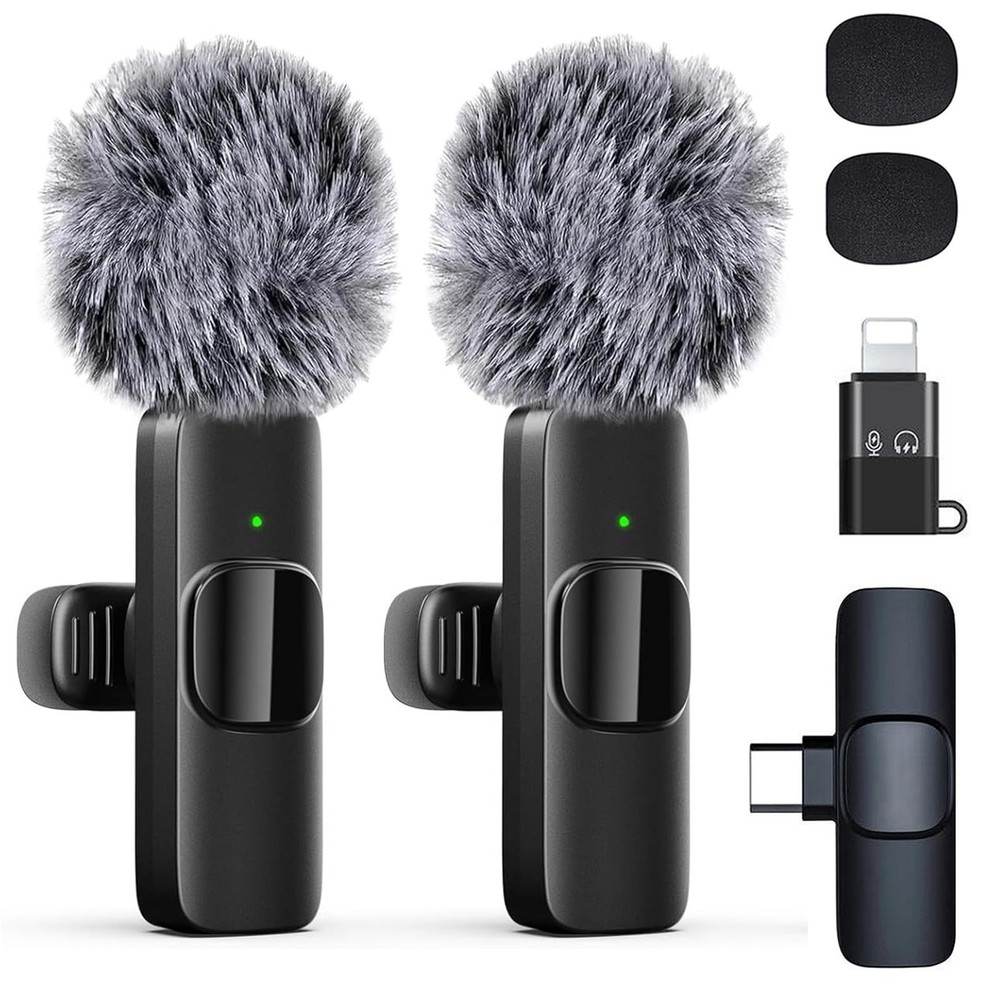 LOOBOAKY Professional Wireless Lavalier Microphone for iPhone, iPad, Android...