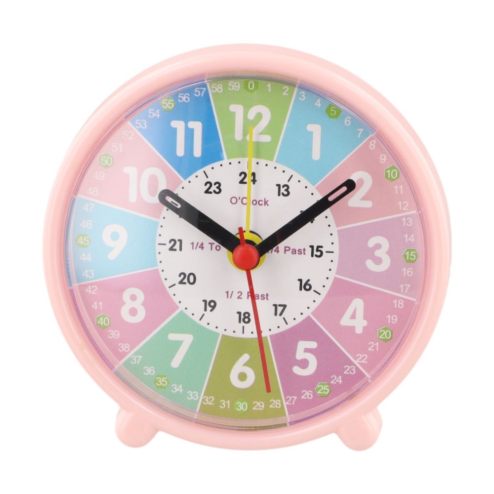 Silent Learning Clock for with Colorful Sections and Easy Hanging Hook