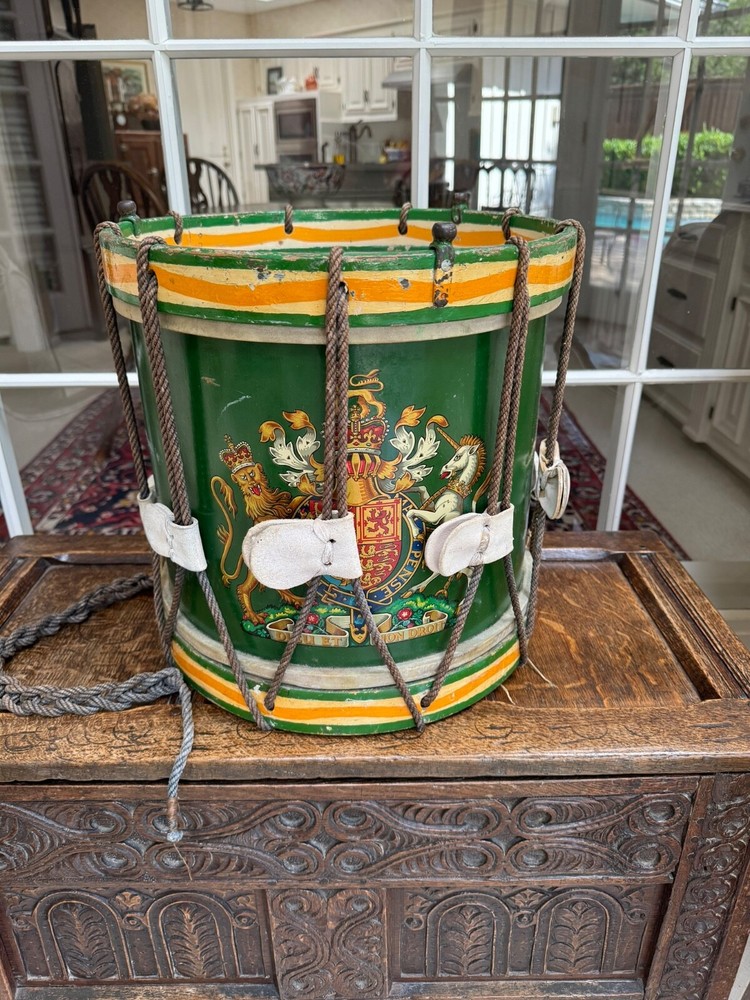ENGLISH VICTORIAN REGIMENTAL DRUM 15”