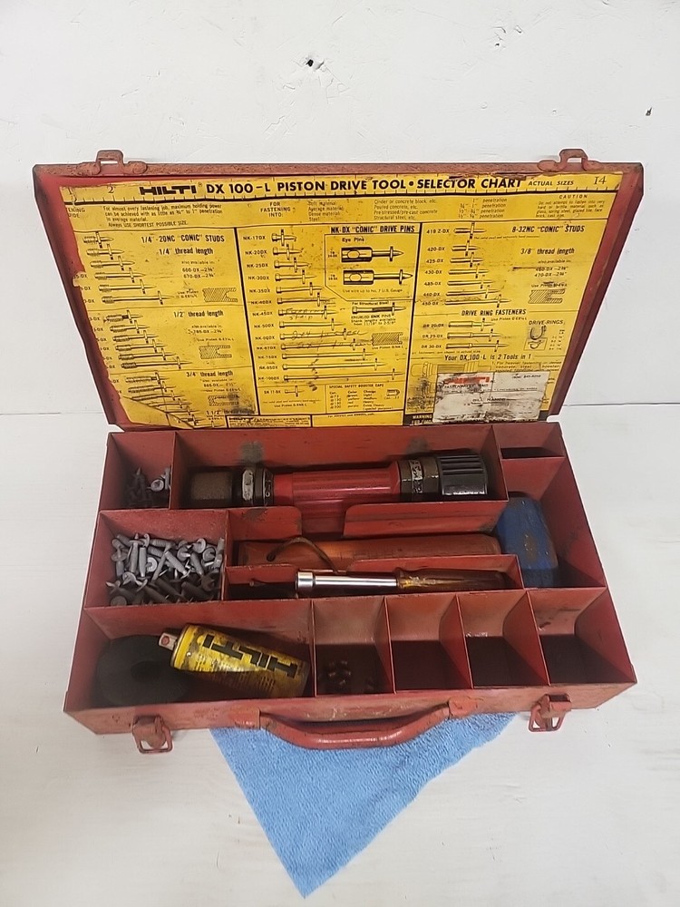 HILTI DX100 L PISTON DRIVE TOOL KIT FASTENING SYSTEM