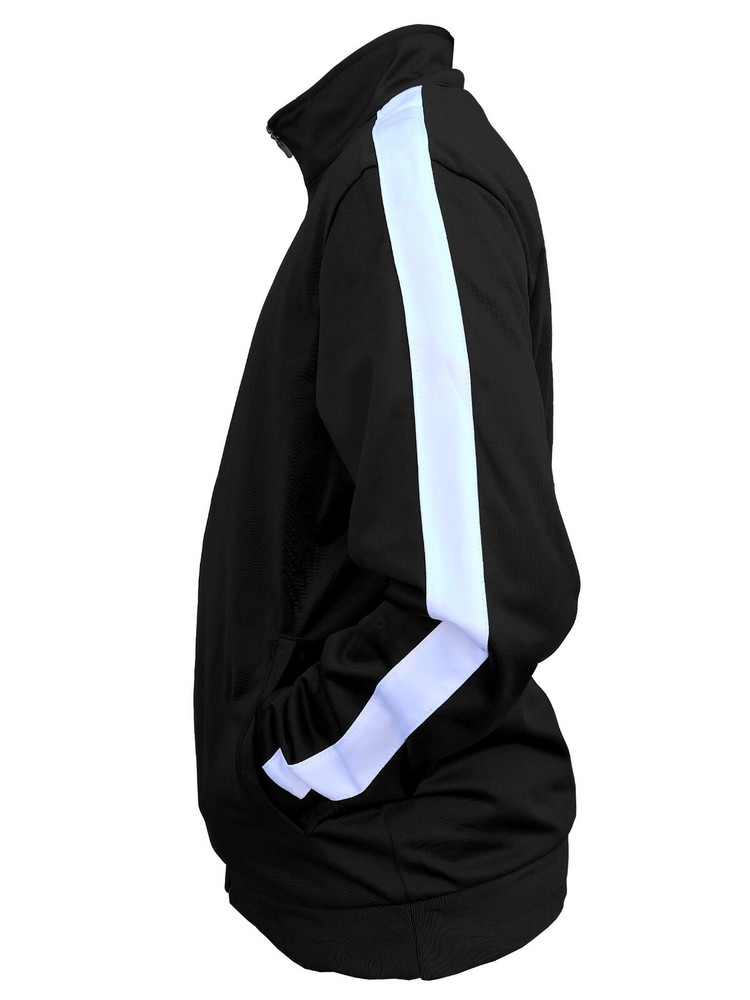 Security Track Jacket with Reflective Decorations Front and Back