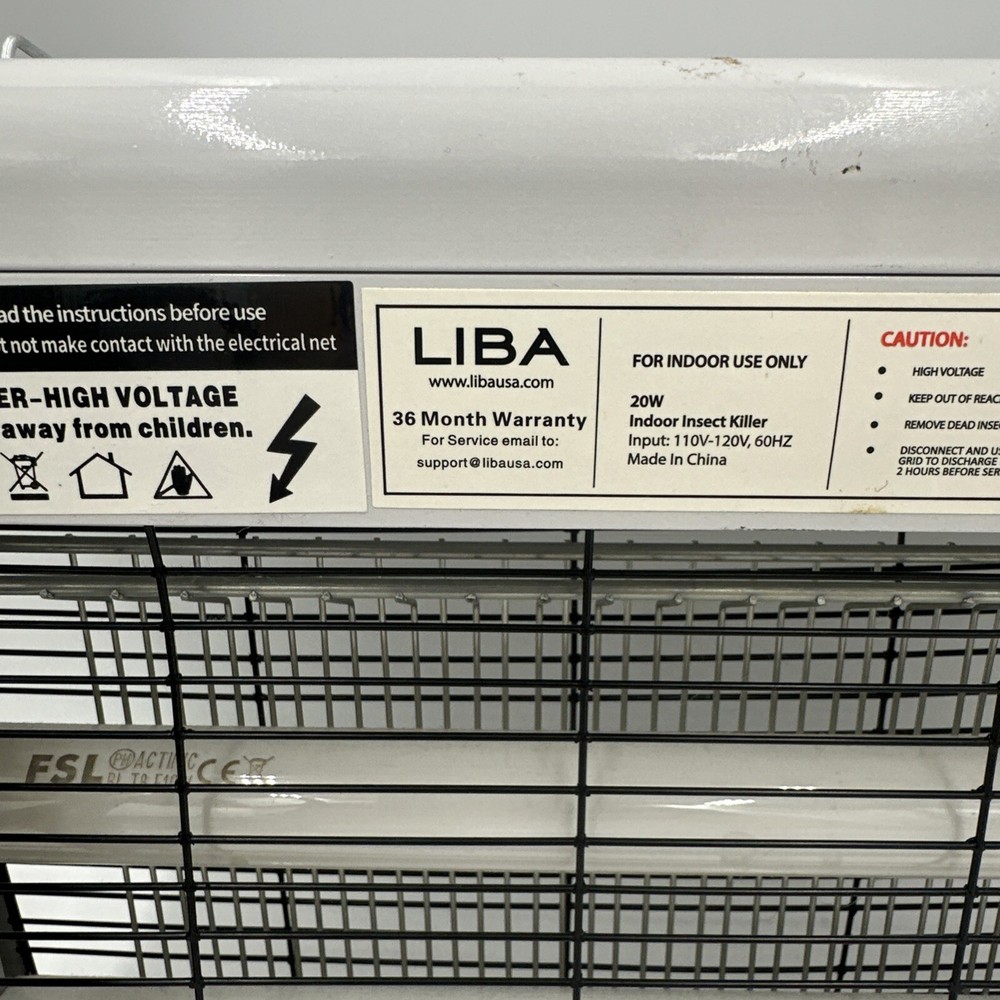 LiBa Zapper and Electric Indoor Insect Killer White Plug In