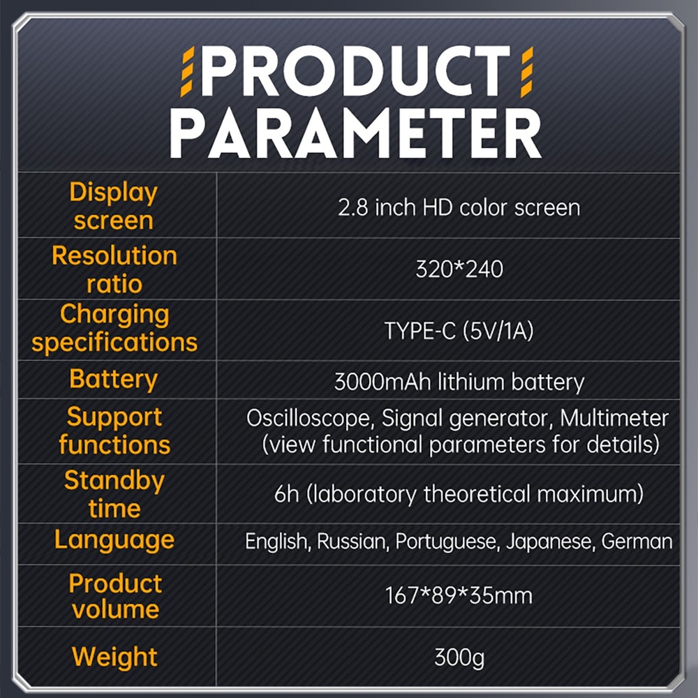 FNIRSI Function Signal Generator +2C23T Handheld Digital Oscilloscope Multimeter