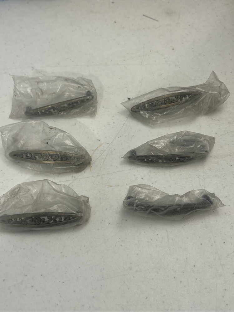 Antique Cabinet Handle Pulls Lot Of 6