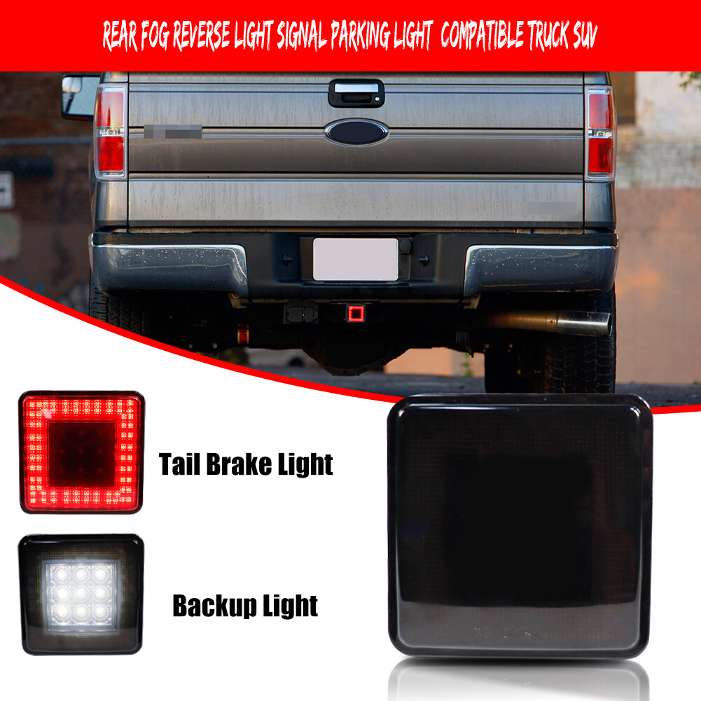 2" LED Super Bright Brake Backup Light Trailer Hitch Cover For Towing & Hauling
