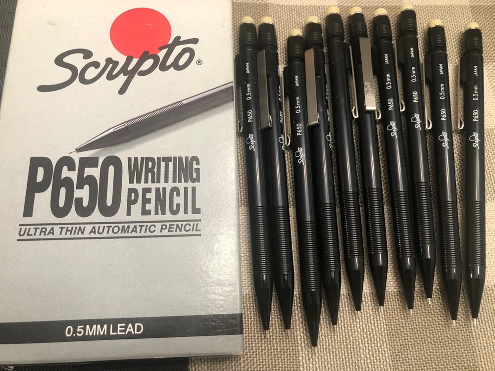 Scripto Writing Pencil ultra thin automatic Pencils - 10 P650 0.5 mm - 2 Missing