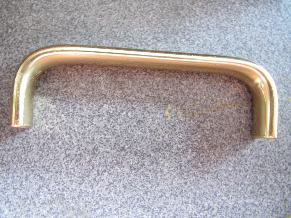 PAIR BEAUTIFUL SUNBURST SOLID BRASS  3" x 7/8" H   EQUIPMENT  HANDLE BARS