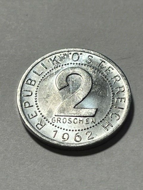 1962 Austria 2 Groschen Unc #1430