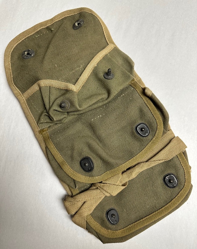 US GI 3 POCKET KHAKI POUCH UNMARKED.
