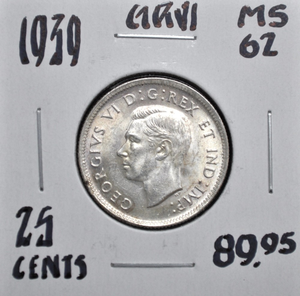 1939 Canada 25 Cents