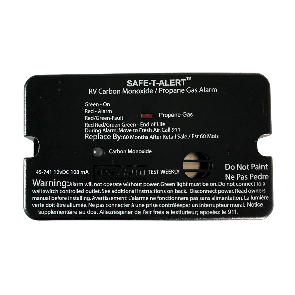 SAFE T COMBO CARBON MONOXIDE PROPANE ALARM BLACK SURFACE MT