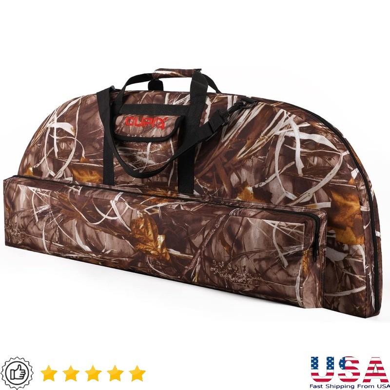 Lightweight Compound Bow Bag W/ Backpack Straps Accessories Pocket Soft Padding
