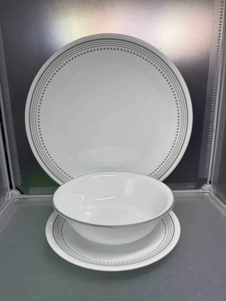 Corelle Mystic Gray 12 pc Dinnerware Set Service for 4.