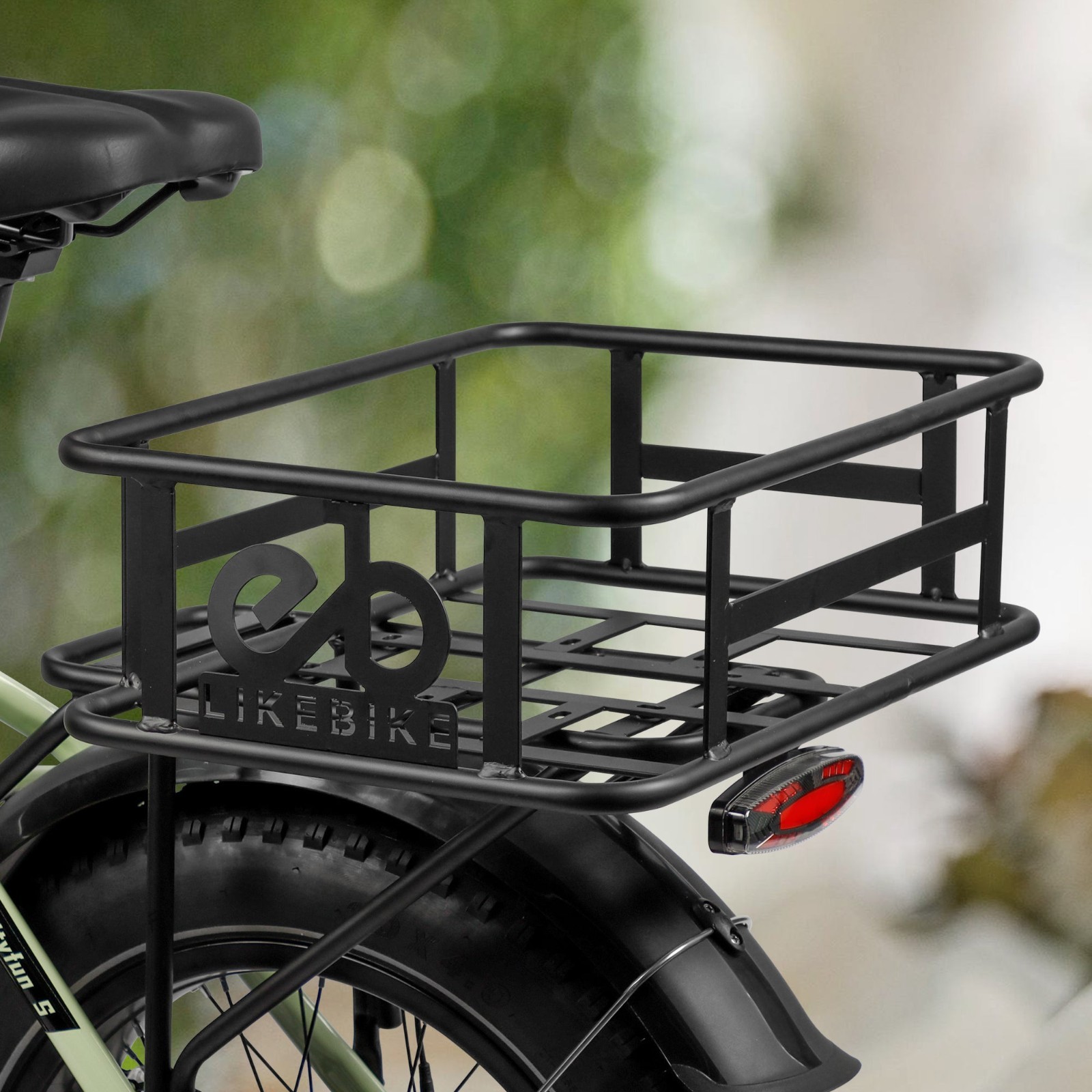 Large Bicycle Rear Basket – Heavy Duty Bike Cargo Basket for E-Bike & Bicycle