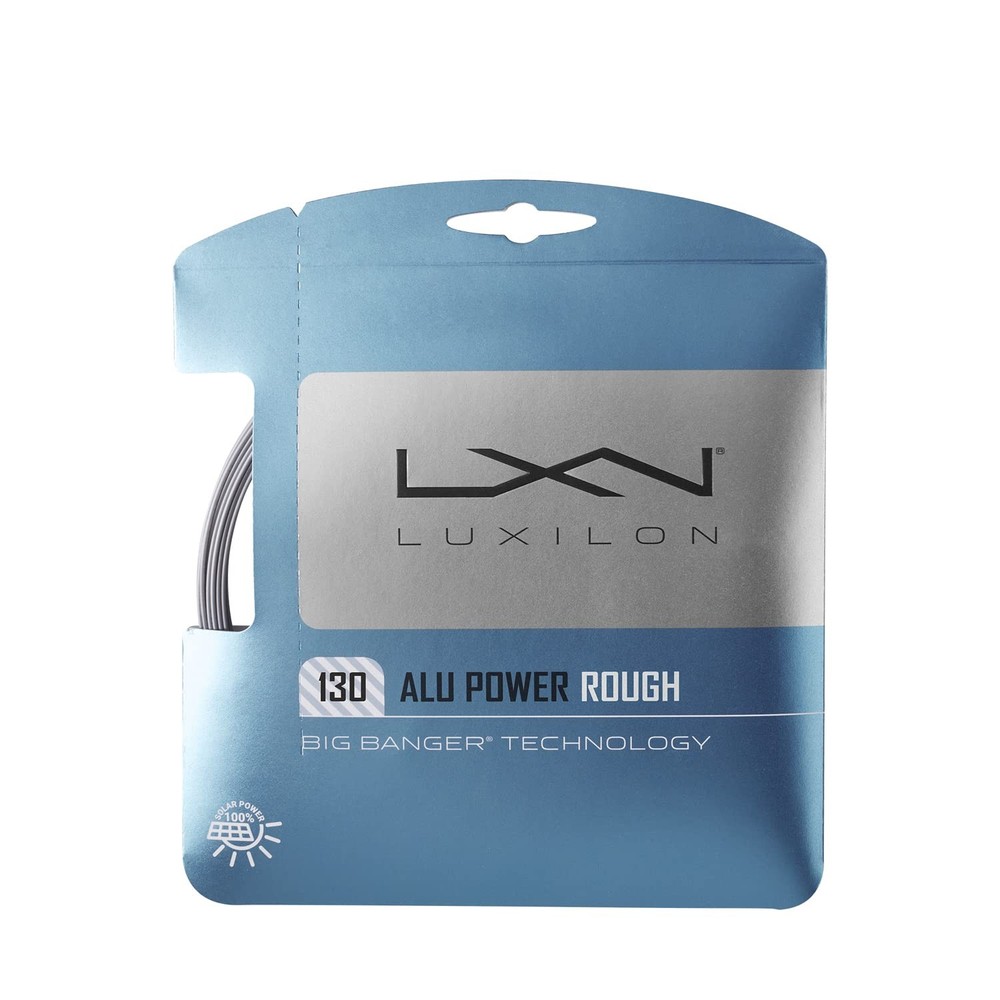 Luxilon Alu Power Rough 130 Tennis String Set Gray Enhanced Spin And Flex