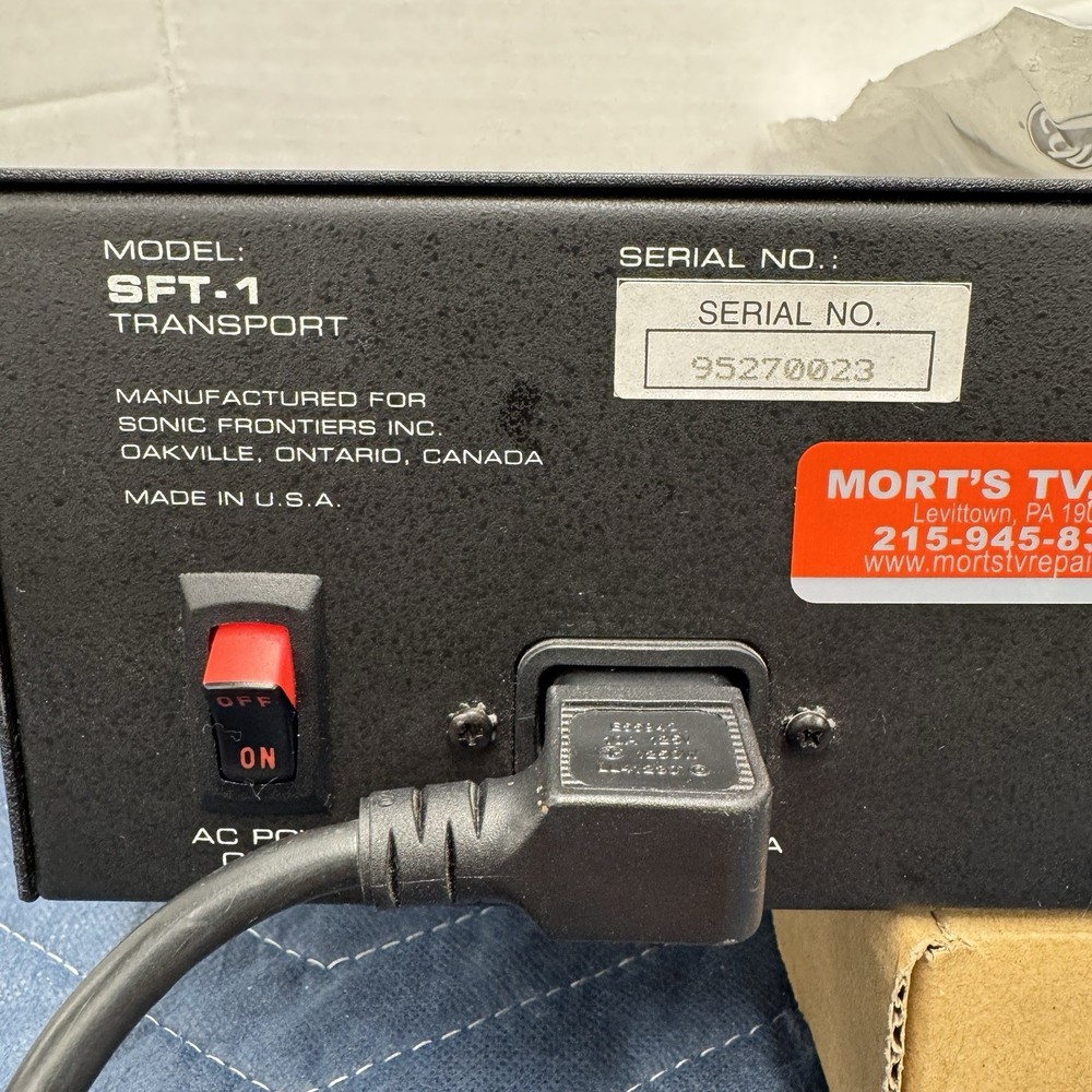 SONIC FRONTIERS SFT-1 CD TRANSPORT - SERVICED - CLEANED - TESTED - WITH REMOTE