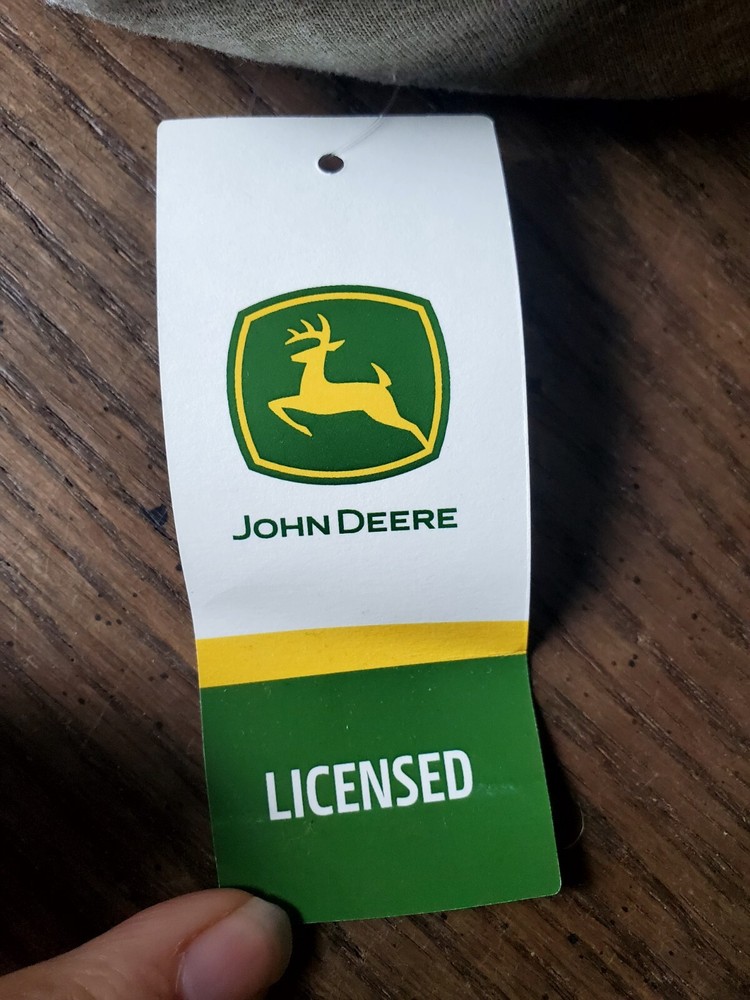John Deere Theme Gray Throw Pillow Licensed Tractor Farming Decor