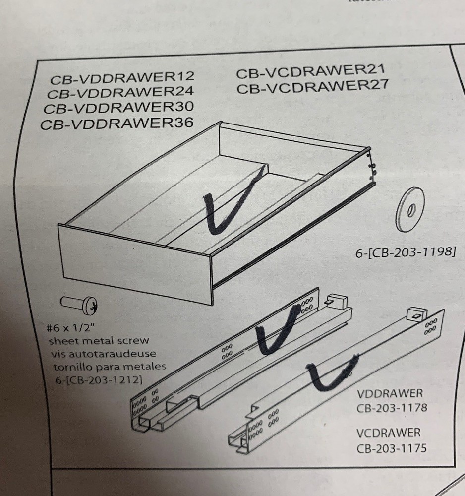 Robern CB-VCDRAWER21 Compact Vanity Slim Drawer Insert