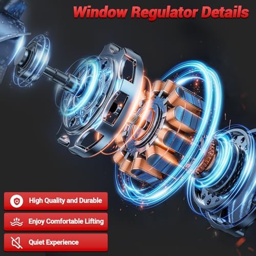 Front Driver Side Power Window Regulator with Motor Compatible with 741-644