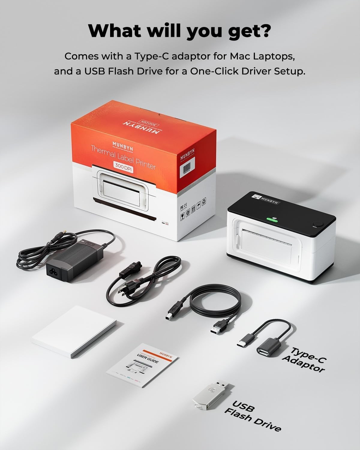 Bluetooth Thermal Label Printer 941BP, Wireless 300DPI