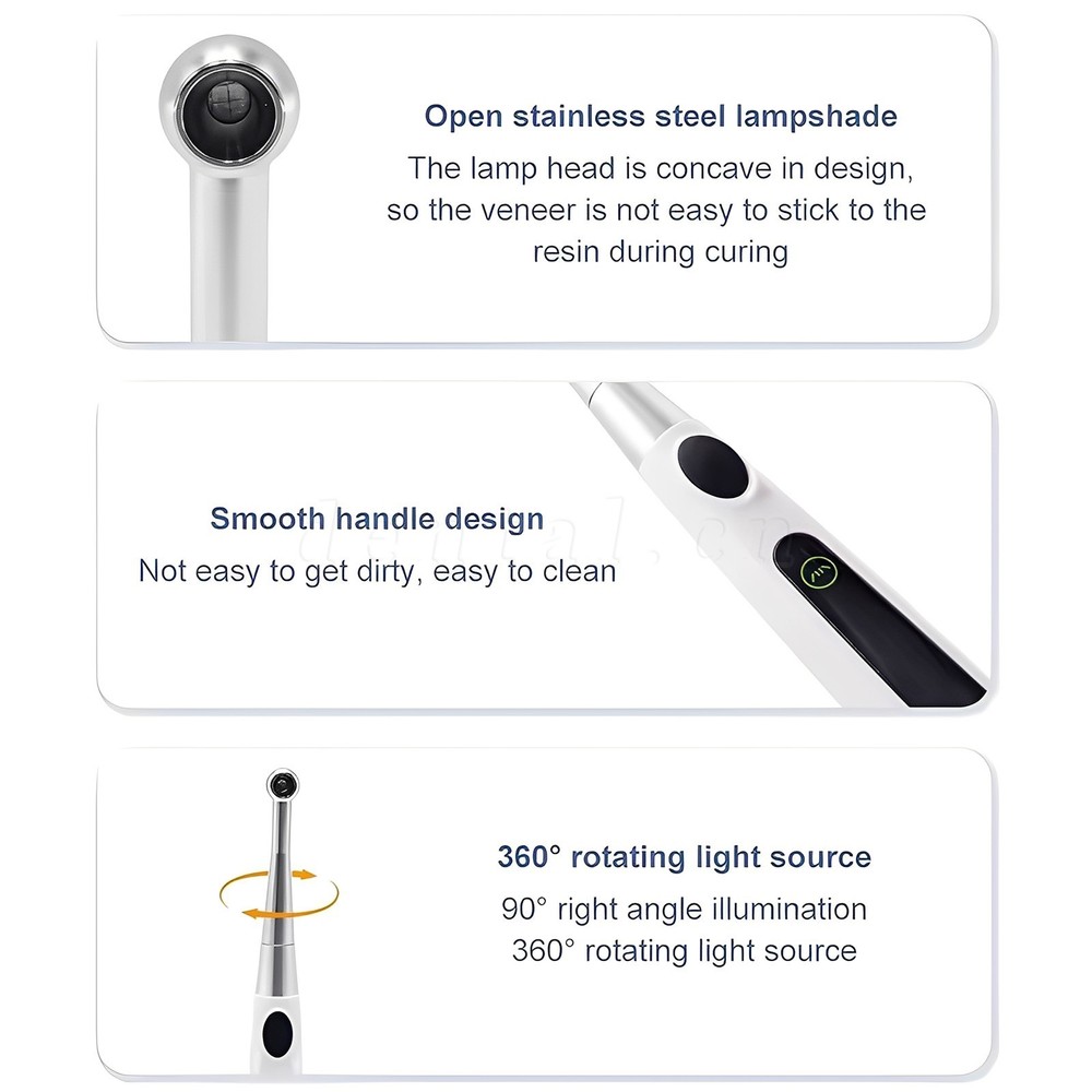 Dental Wireless LED Curing Light 1 Second Cure Lamp 4 Modes US