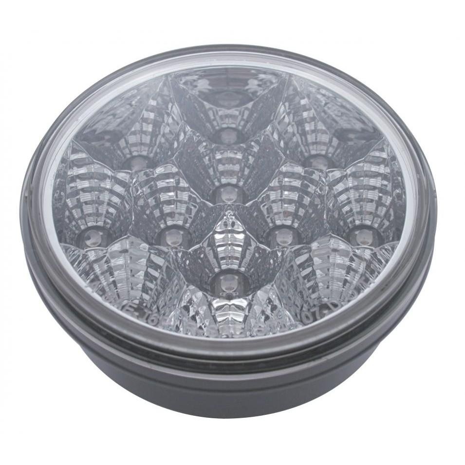 Universal 12 White LED 4" Round Reflector Utility Light - Clear Lens