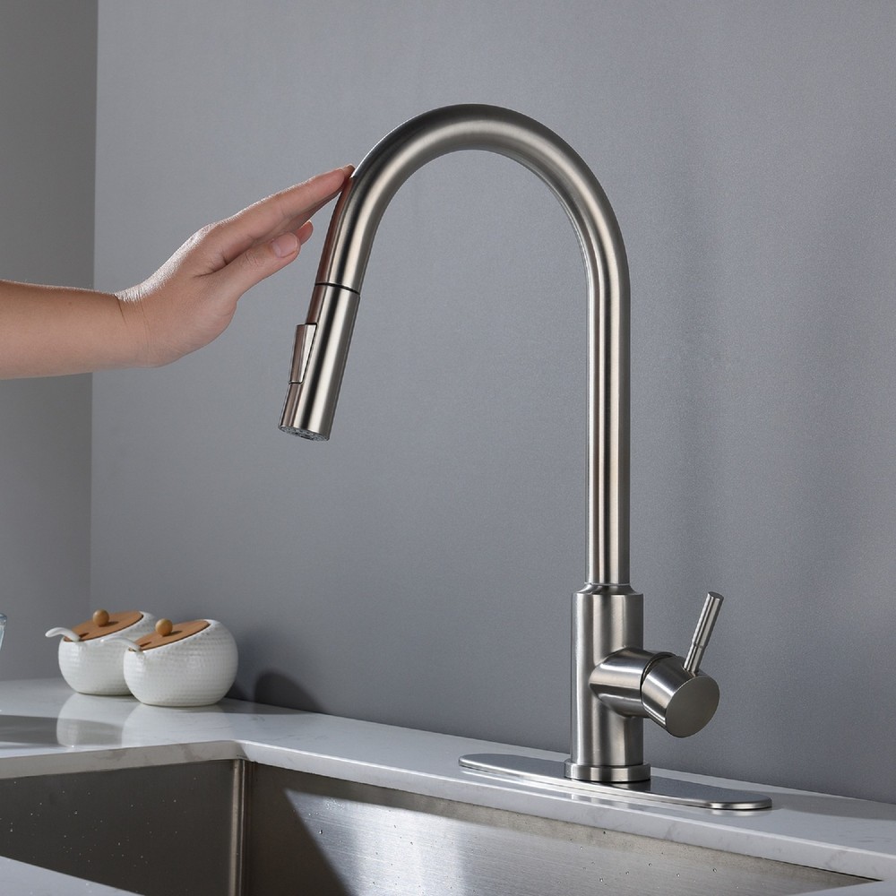 Touch Kitchen Faucet with Pull Down Sprayer Brushed Nickel