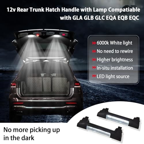 Trunk Tailgate Handle Light Rear Trunk Hatch Handle with Lamp Replacement Part