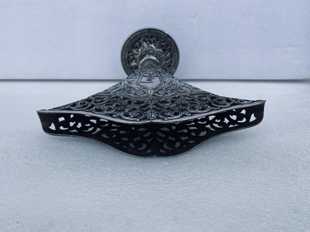 Vintage 9.5" Silver Plated Filigree 1991 Godinger Nouveau Art Flower Vase