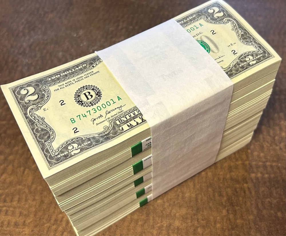 ** (5) 2017-A $2 Federal Reserve Notes ** $10FV Uncirculated & Consecutive