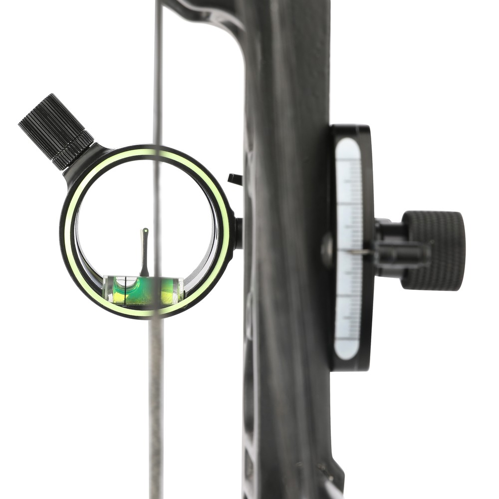 Compound Bow Sight 1-pin 0.019" Optical Fiber Micro-Adjustable Shooting Target
