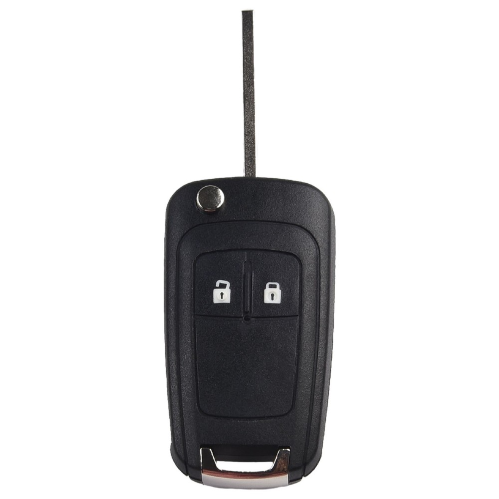 2-button Key Shell 1PC ABS Black Car Key Shell Replacement Folding Key