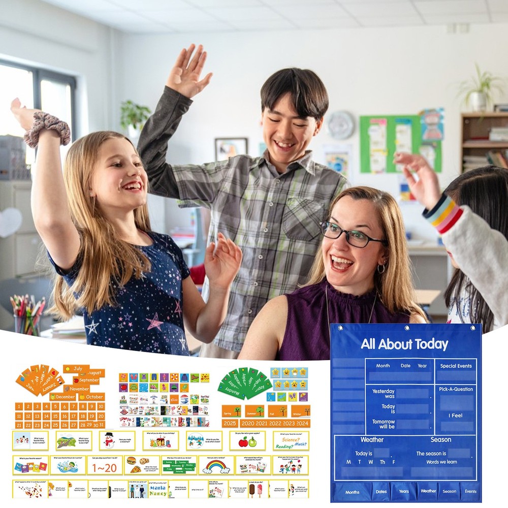 All About Today Learning Center Pocket Chart Classroom Daily Activities Chart