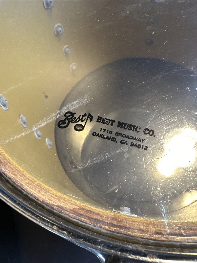 Vintage Tempro Pro Tom Drum Wood Shell Chrome Hardware #P