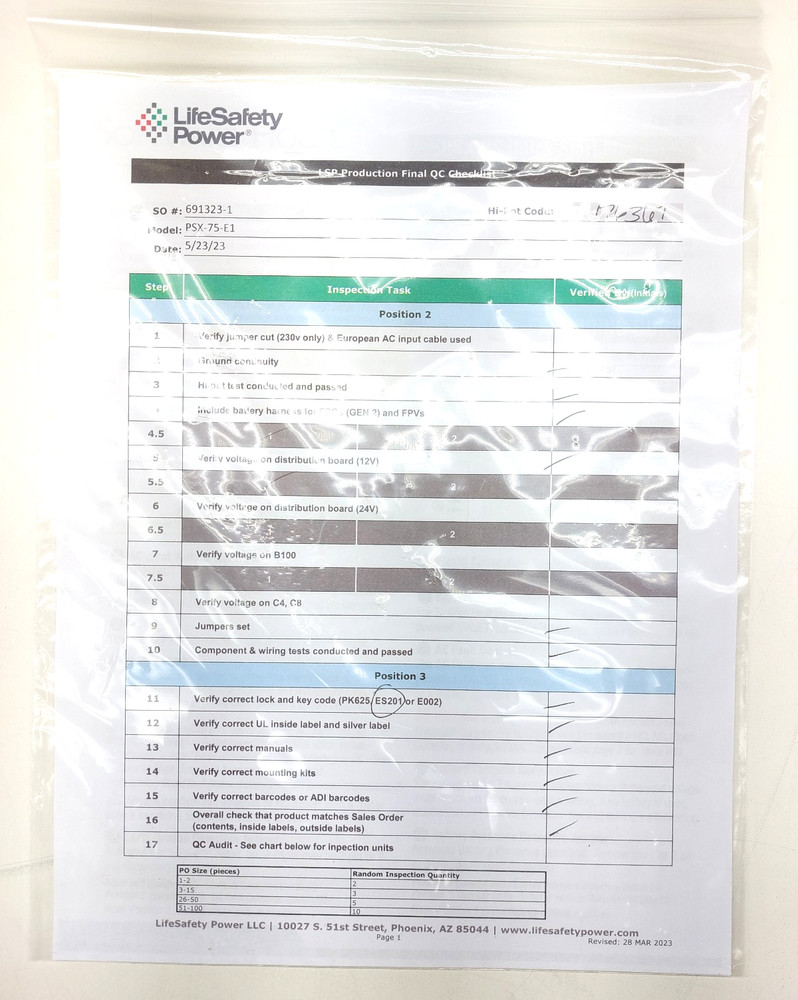 Software House PSX-75-E1 Power Supply Unit with E1 Enclosure