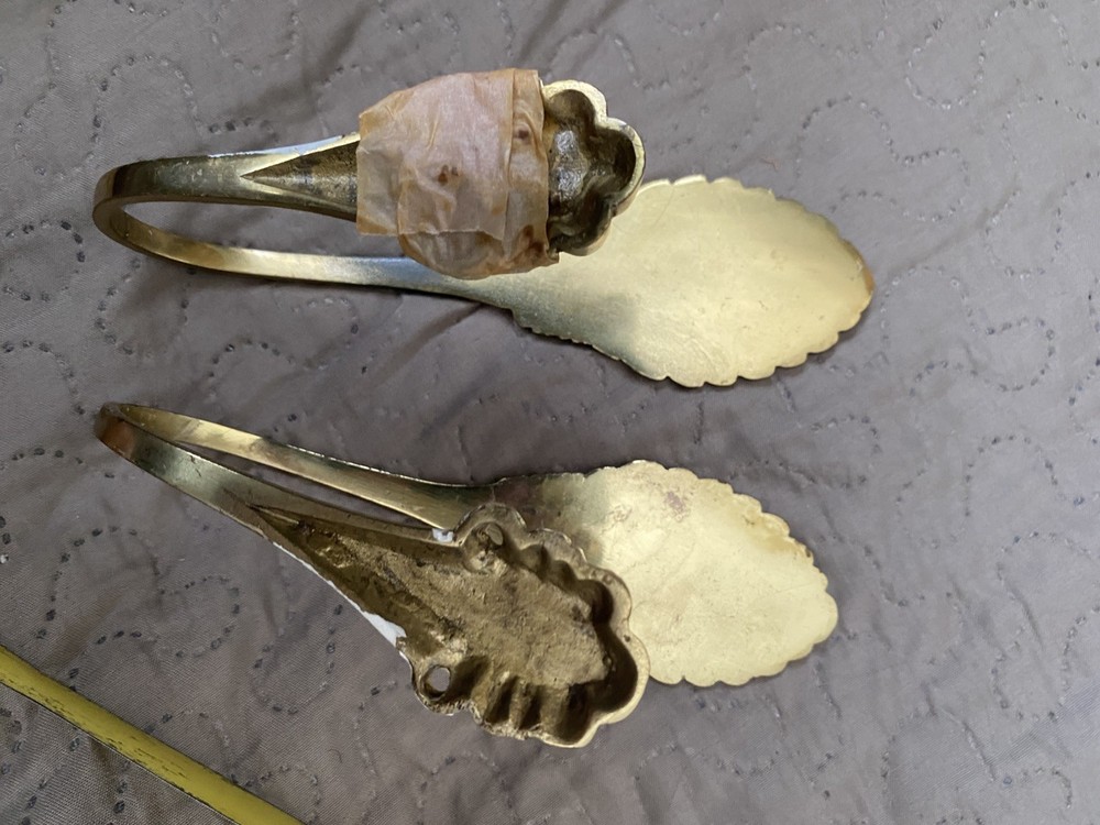 Vintage Brass Curtain Tie Backs Hooks