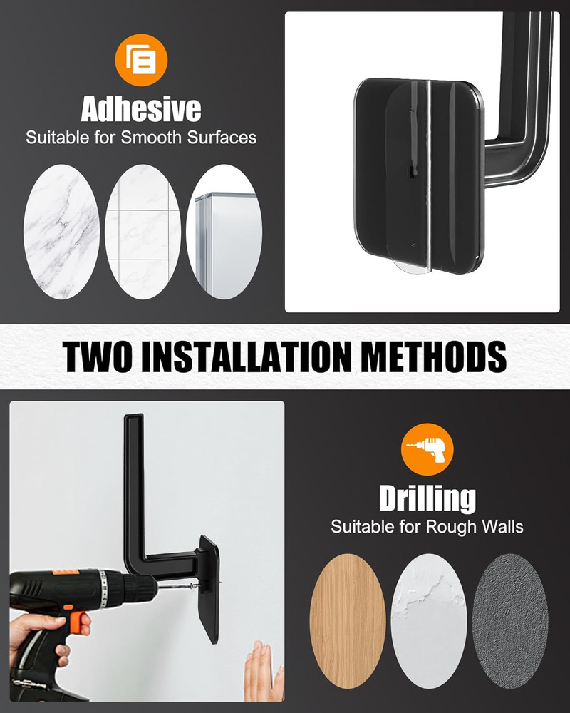 Hat Rack for Hat Storage (4-Pack), Multi-Purpose Hat Organizer, Strong Adhesive