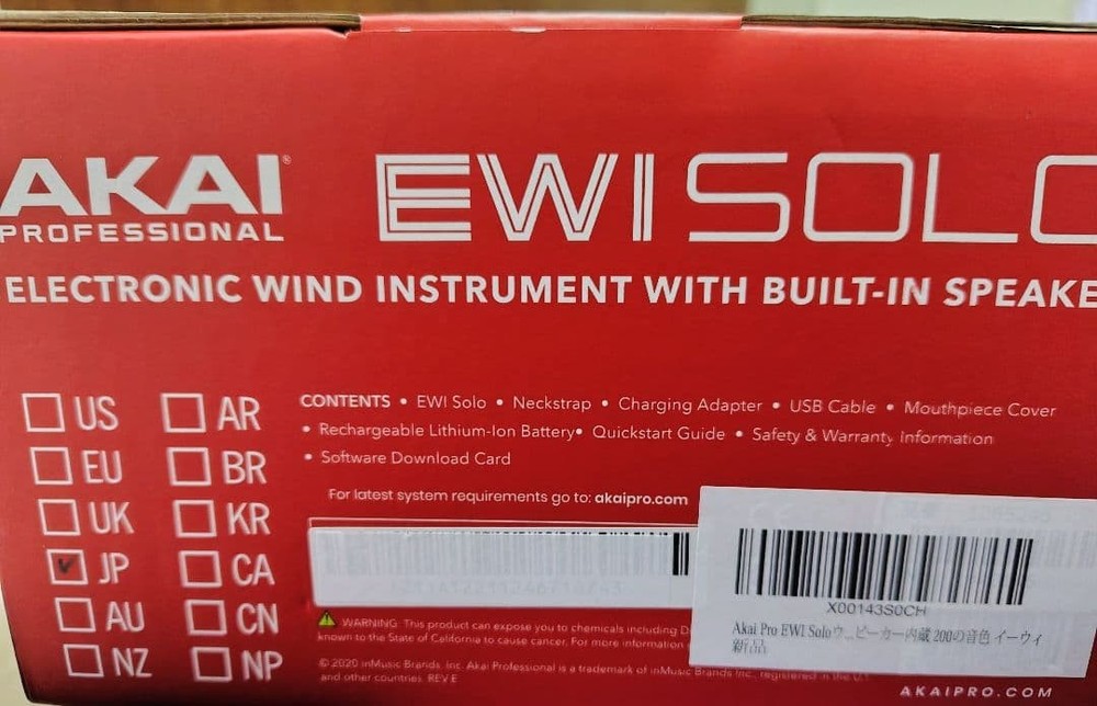 Akai EWI Solo Standalone Wind Synth w/ Original Box & Accessories Working Mint