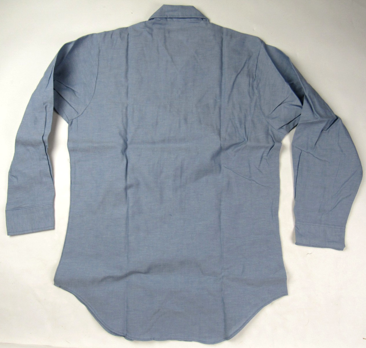 USN Chambray Work Shirt Vintage NOS Blue Utility Shirt Size M
