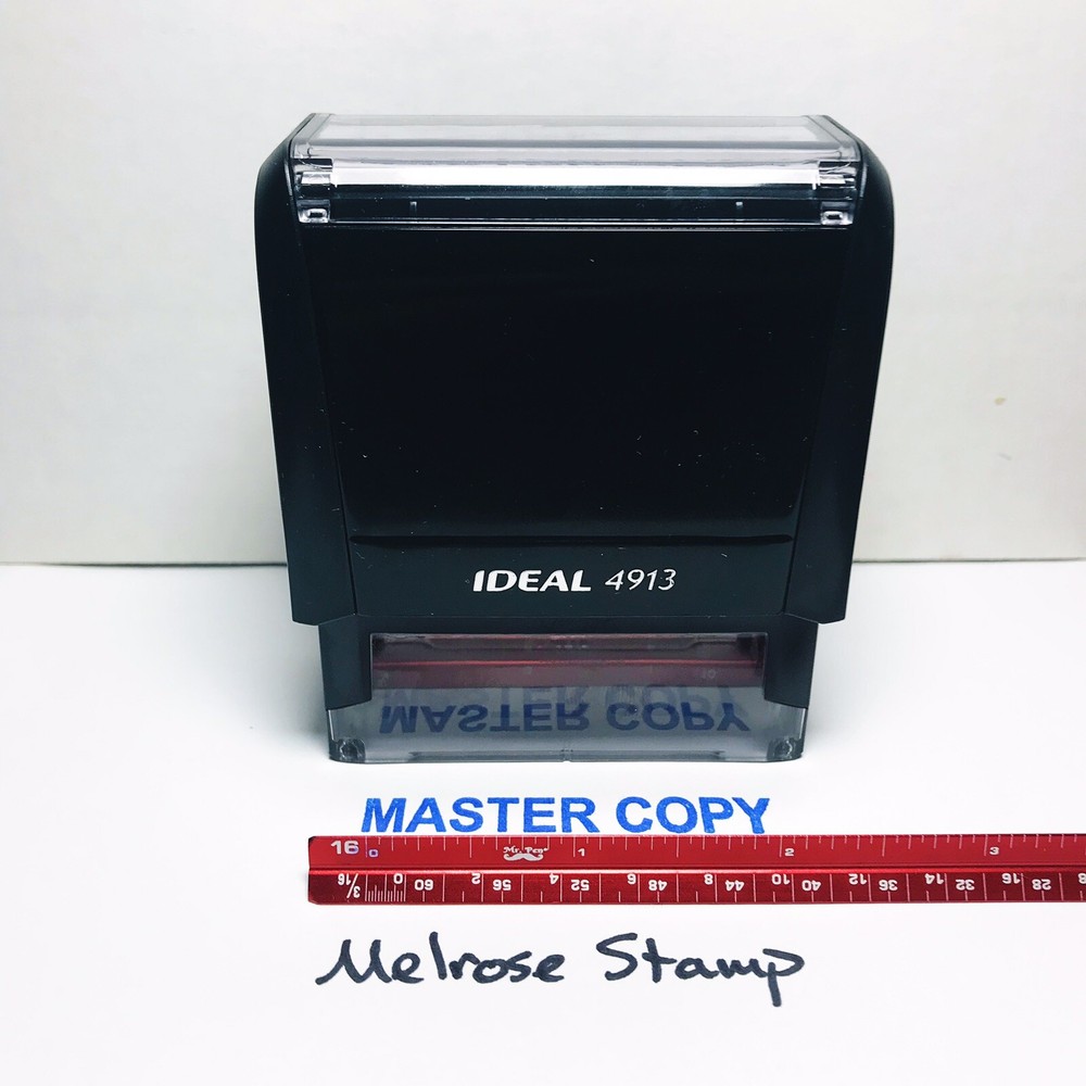 Master Copy Rubber Stamp Blue Ink Self Inking Ideal 4913