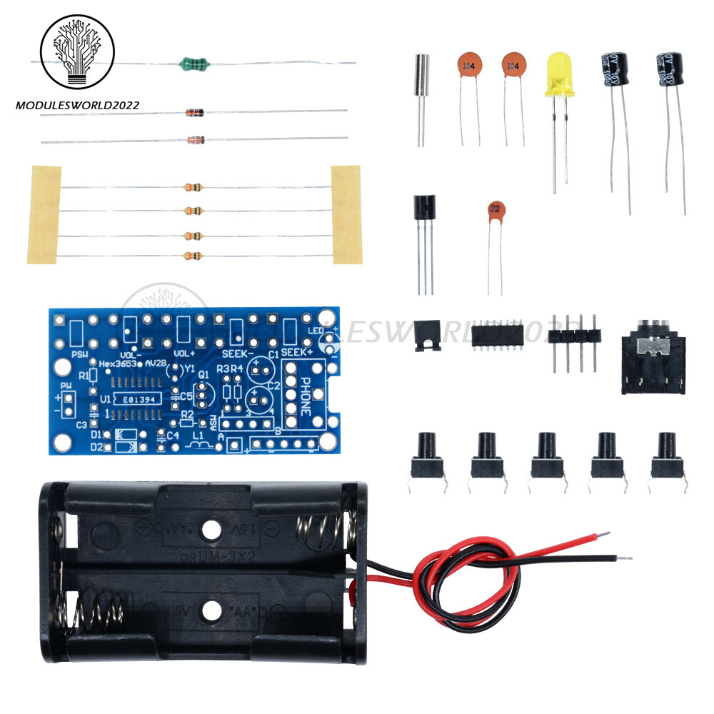 76MHz-108MHz Wireless Stereo FM Radio Receiver Module Electronic Learning Kits