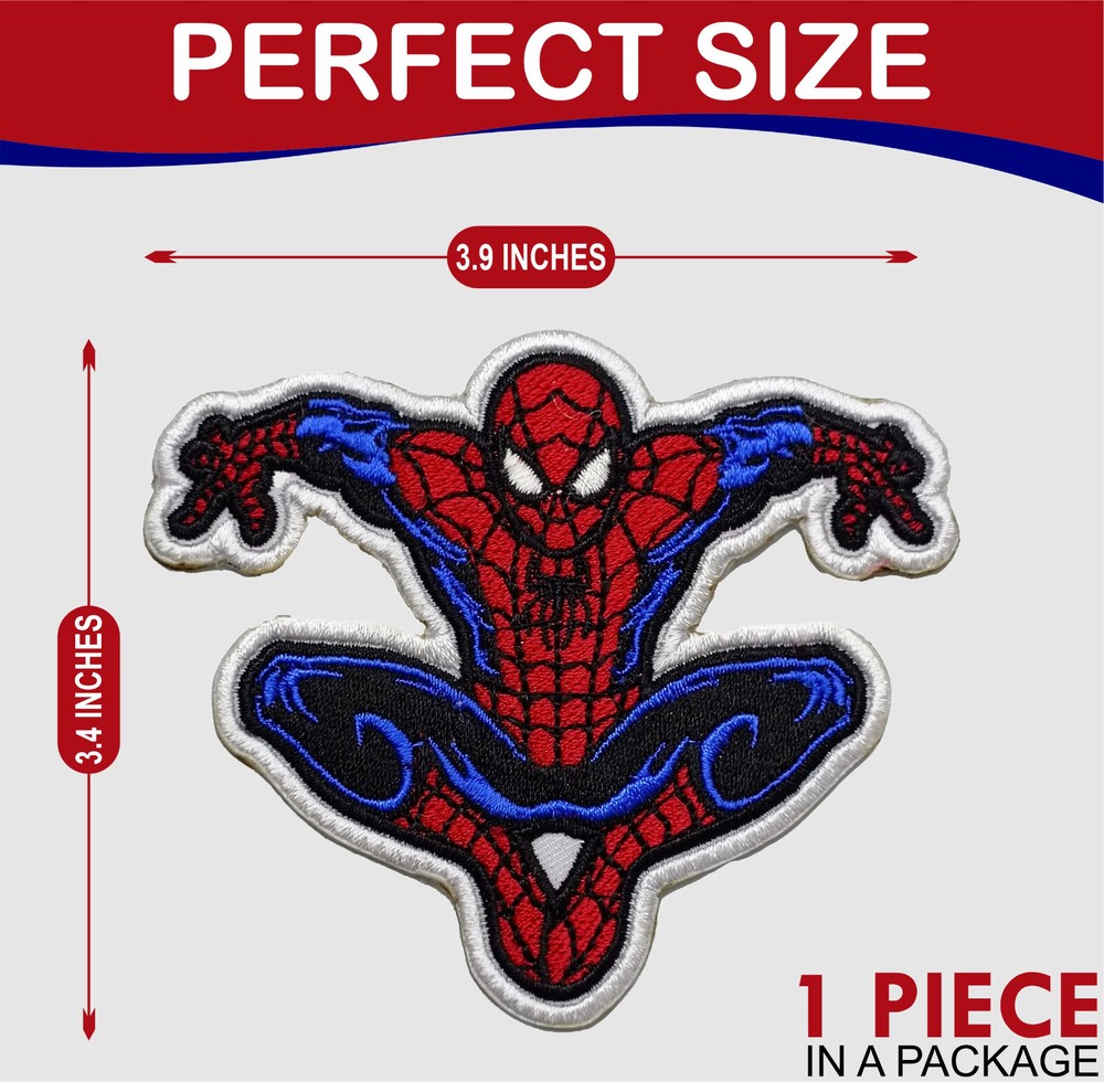Marvel Spiderman Superhero Comic Iron On Patch - Sew Patch - Embroidered Patch