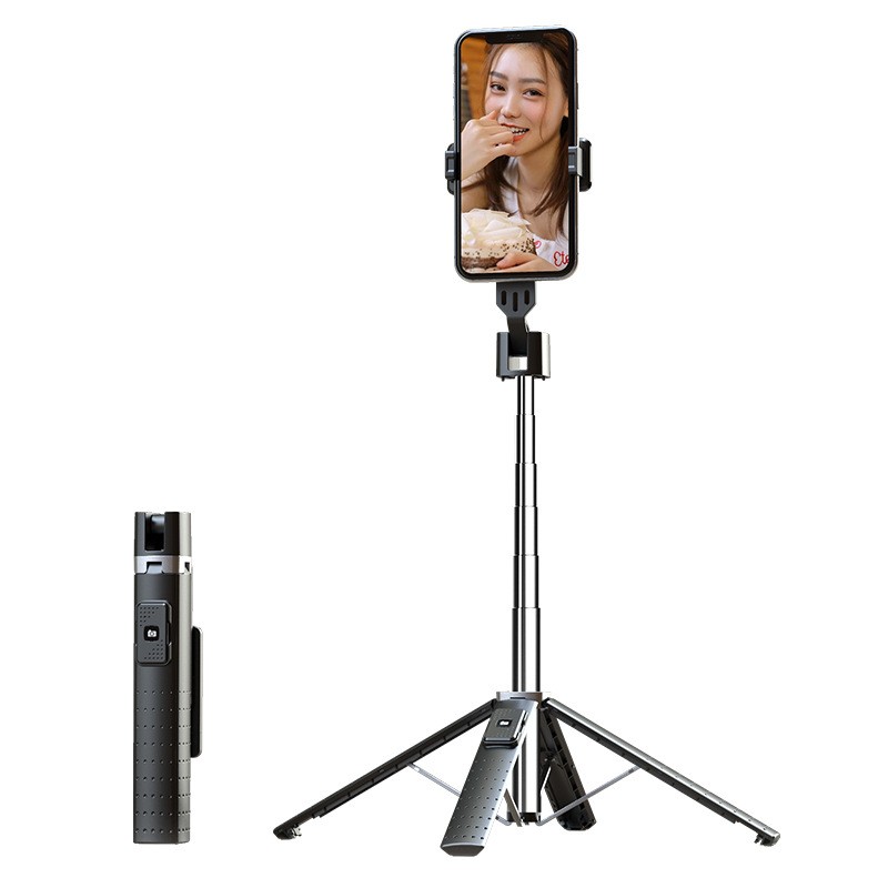 Quadrupod Double Fill Light Mobile Phone Bluetooth-compatible Selfie Stick.