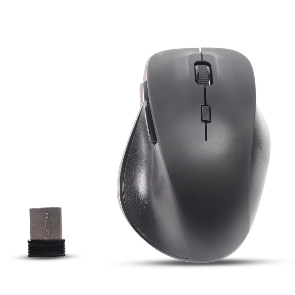 Black Wireless Mouse 2.4G Ergonomic Optical 5 Button DPI Adjustable USB PC
