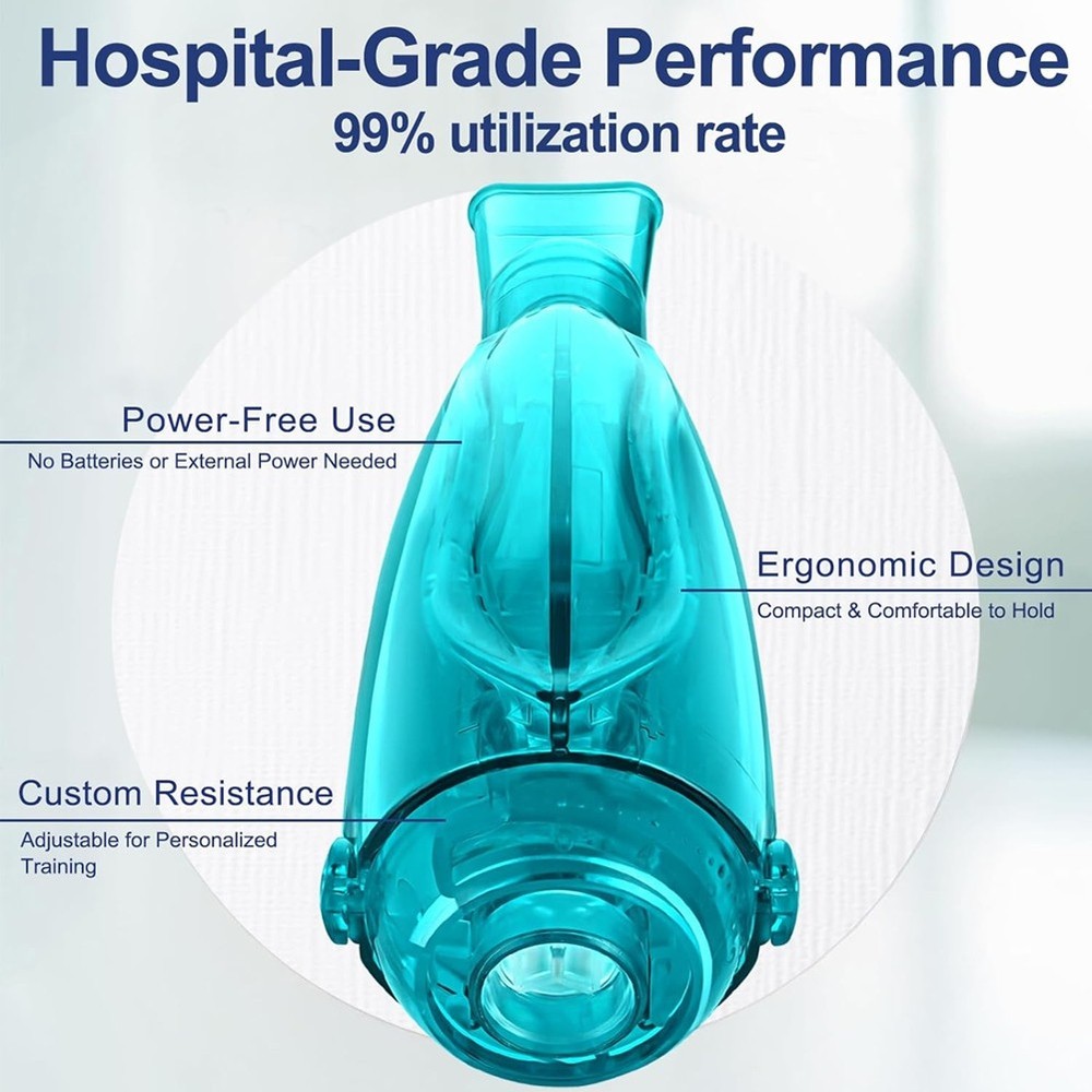Breathing Device, Flutter , Breathing Exercise Device for Lungs Adjustable3283