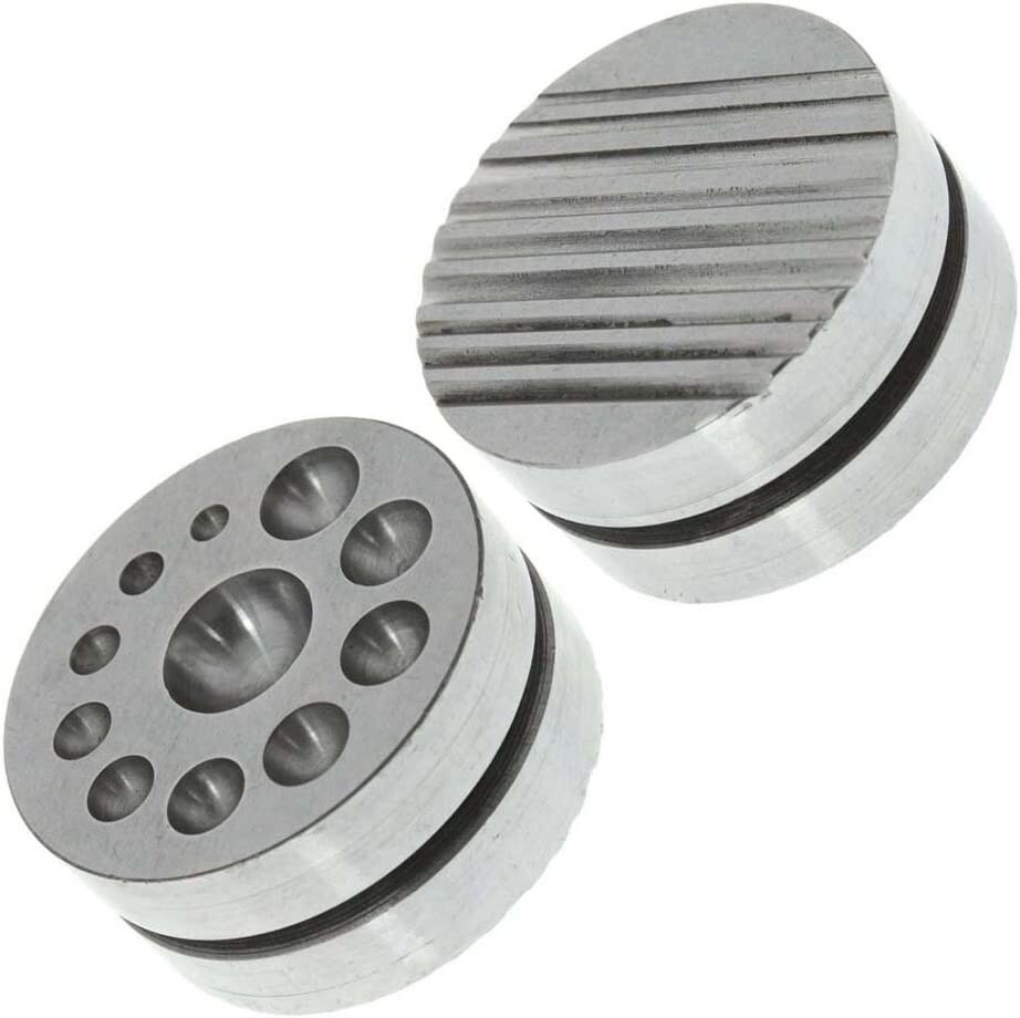 2-1/2" Round Dapping Block Square, Half Round and V-Groove Shape Block