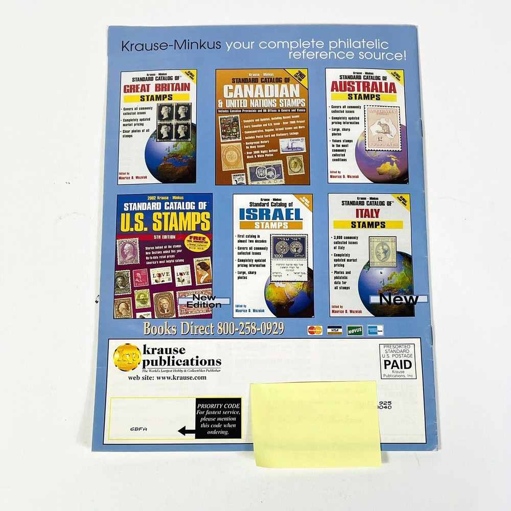 philatelic books & products fall 2001 catalog