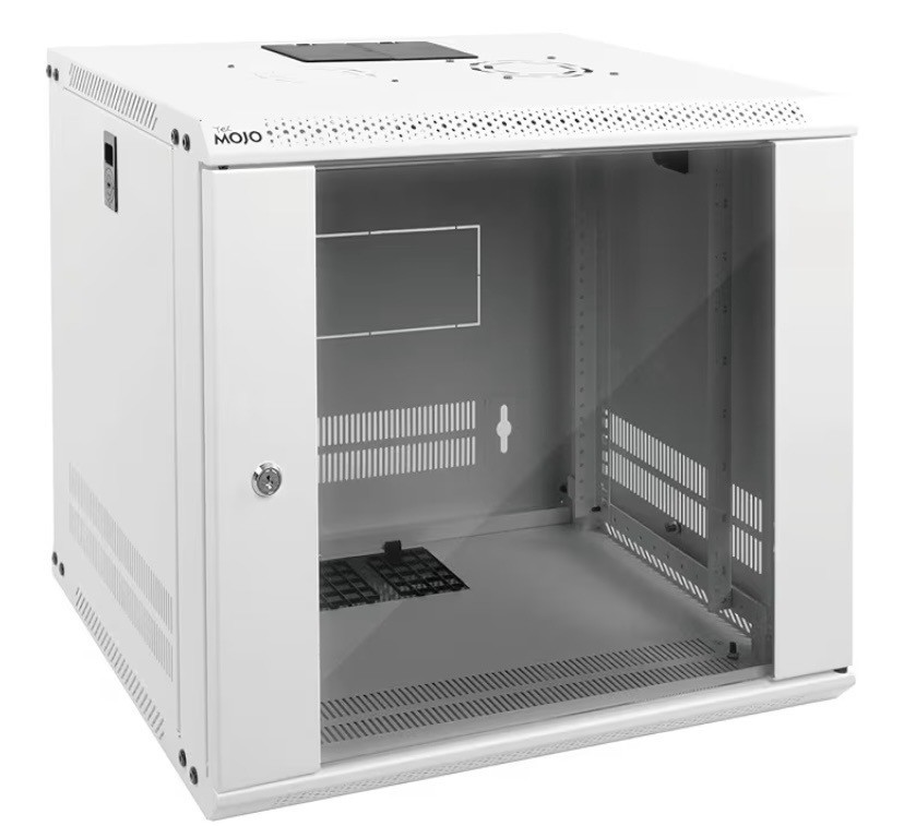 Tecmojo 9U Wall Mount Rack Network Cabinet for 19" IT Equipment,with Lockable Gl
