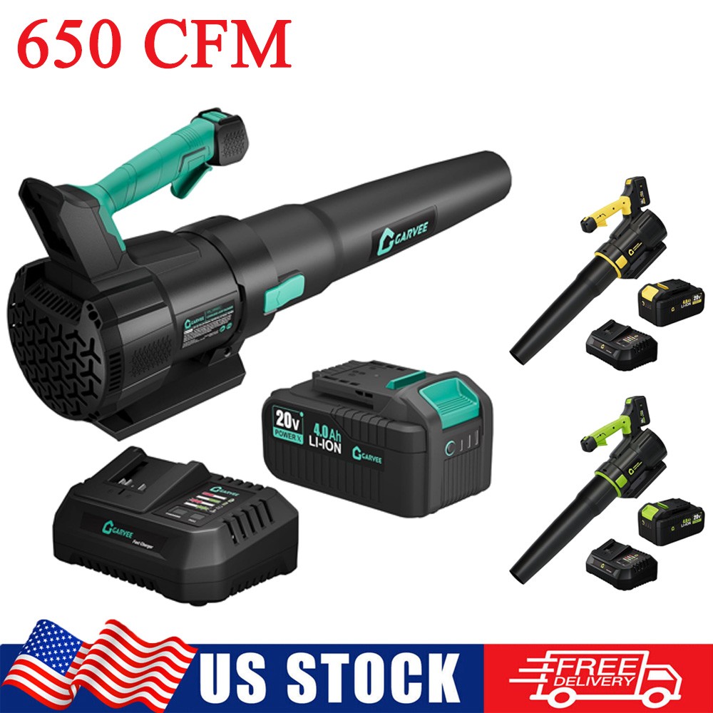 650CFM Cordless Battery Leaf Blower Variable Speed Handheld Leaf Blower 200MPH