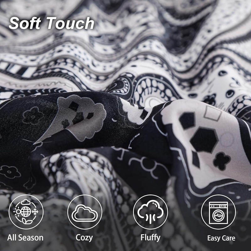 Boho Paisley Comforter Set 7 Piece Soft Microfiber Bedding Elegant Design New